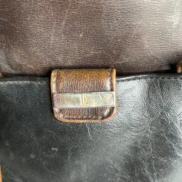 Liz Claiborne Vintage 80’s Crossbody Brown/Black Purse - Picture 2 of 11